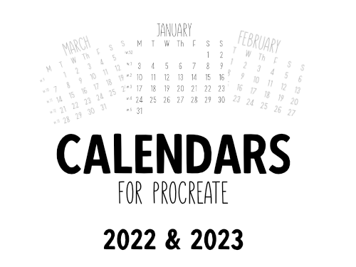 Procreate Calendar Stamps – Design av MAD